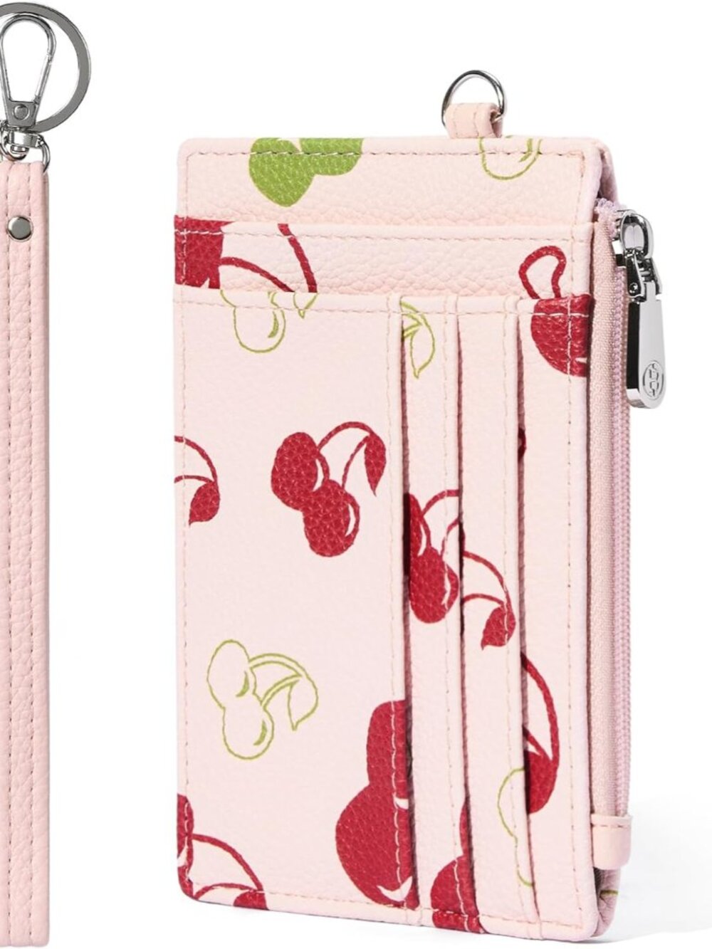 Small Wallet For Women RFID Leather Credit Card Holder Slim Wristlet Keychain Wa